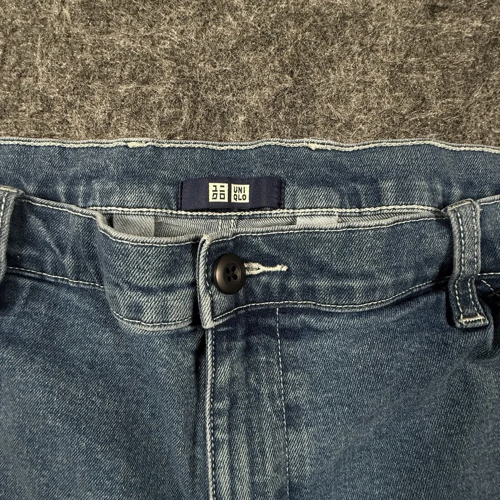 Uniqlo Denim Work Pants XL 36-39 Light Wash Stretch Carpenter Utility Jeans